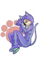 Rebecca in cat suit