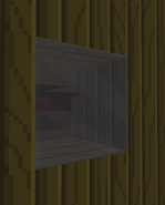 Glass used as a window.