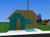 Cyan-Themed House