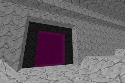 Even a litle part of the Nether can be found and entered through this portal.