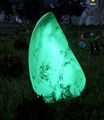 A green crystal