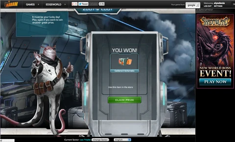 One of the four accounts I made to grab loot for my Sector Merge in five days gave a Zoot Token in the Defense Simulator which won me this, between 100,000 Crystals and 1-Min Accelerator.