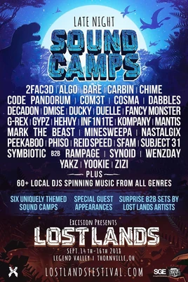 Lost Lands 2018 Sound Camps Lineup