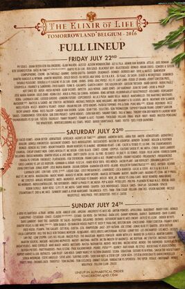 Tomorrowland 2016 Lineup