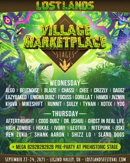 Lost Lands 2023 Village Marketplace Lineup