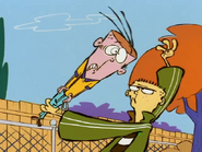 Ed turns Eddy into a bat.