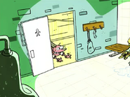 Eddy really needs a shower.