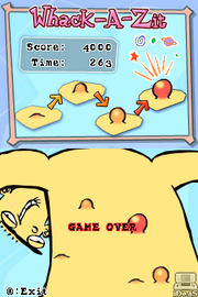 "Whack-a-Zit" mini-game