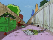 The slum area of the lane.