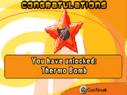 Unlocking the Thermo Bomb powerup.