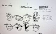 Concept art of Eddy's faces.