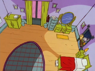 An overhead view of his parents' room.