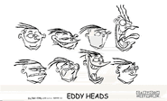 Concept art of Eddy's faces.