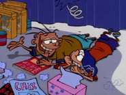 Eddy and Edd hiding.