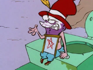 Eddy dressed as a dollar store Baron Samedi for the scam.