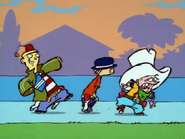 The Eds on their way to the duel.