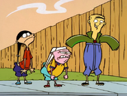 Goof: Edd's socks are colored white.