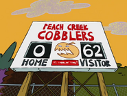 The typical score at a Cobblers football game.