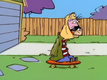 Eddy and Edd shoved into Ed's mouth