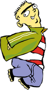 Ed running.