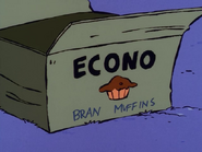 The box of Econo Bran Muffins, as seen in "A Glass of Warm Ed."