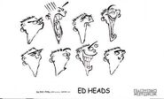 Concept art of Ed's faces.