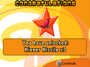 Unlocking the Wiener Missile x3 powerup.