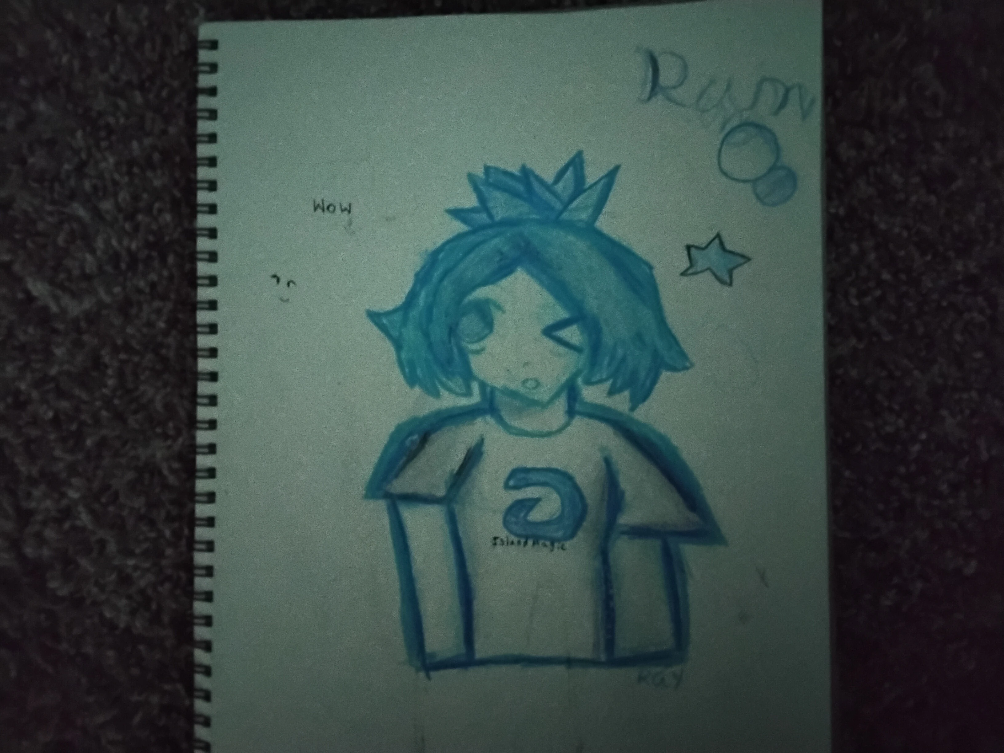 Blue themed art I made | Fandom