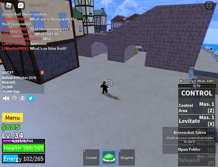 combo com control bloxfruit