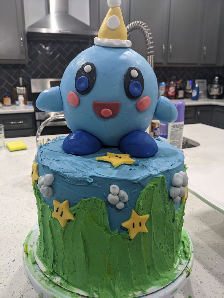 Hello I'm just a random but here's a Blue Kirby cake | Fandom