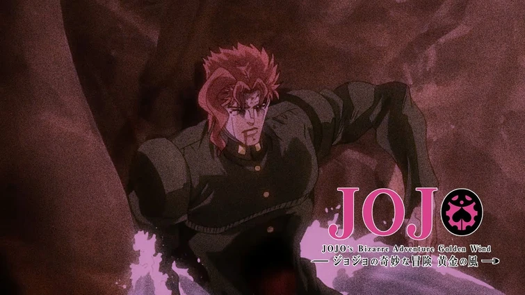 DIO donutifies Kakyoin but it's Giorno's theme.