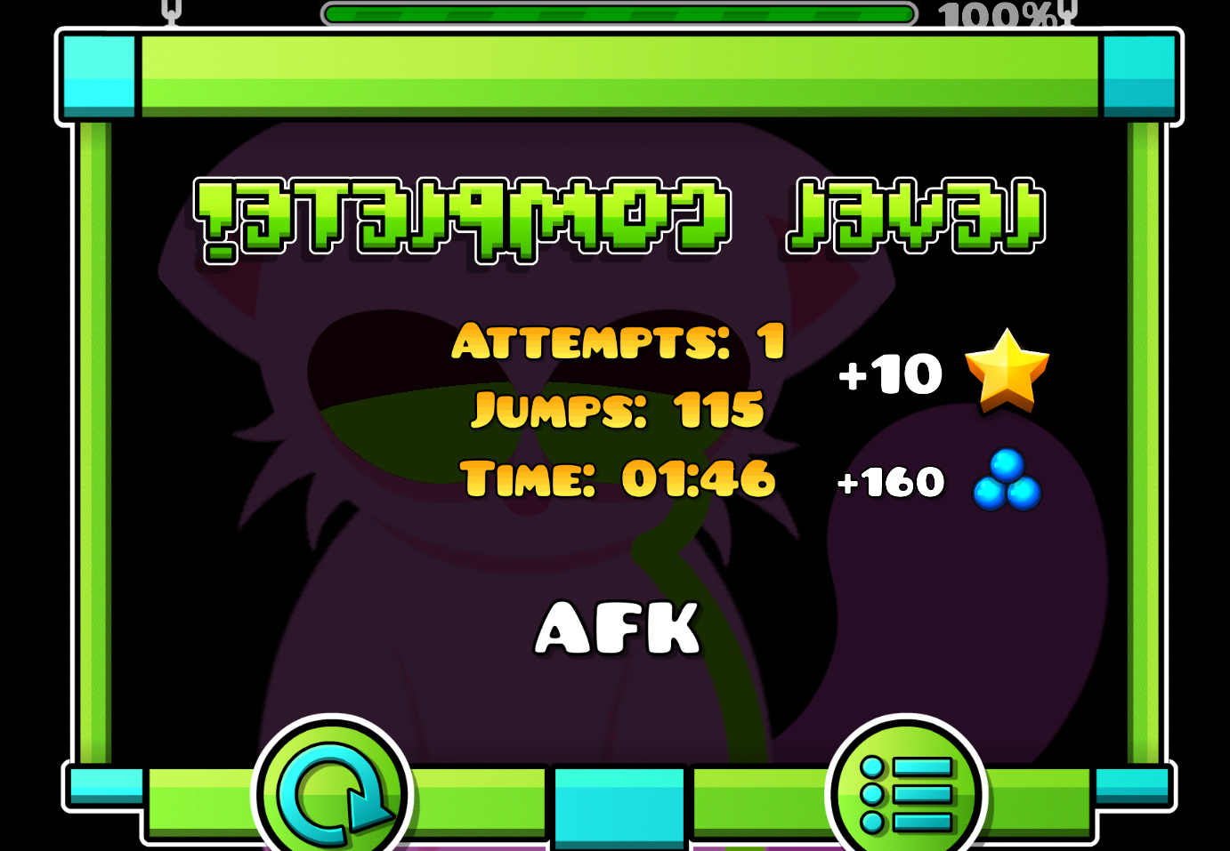 ah, finally, iSpyWithMyLittleEye 100% gg. my eye won't hurt anymore ...
