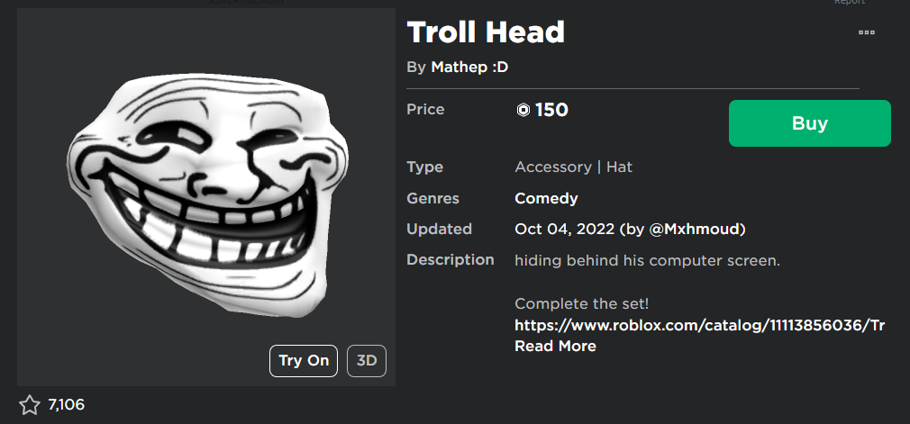 You can now become Trollface in Roblox | Fandom