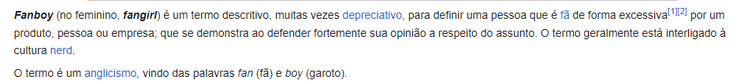 fanboy no português - dicionário Inglês-Português