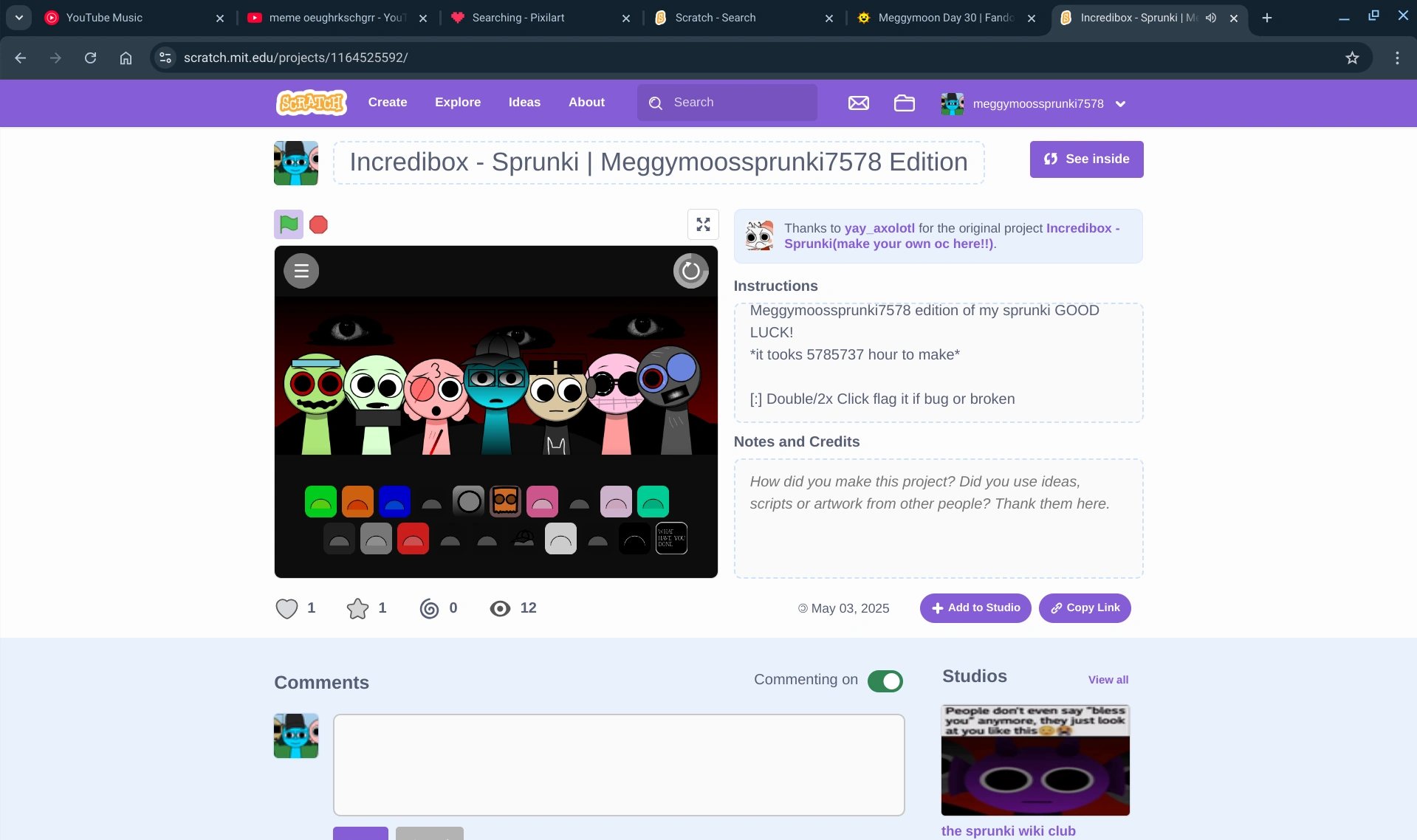 Playing my sprunki game cuz is fun | Fandom