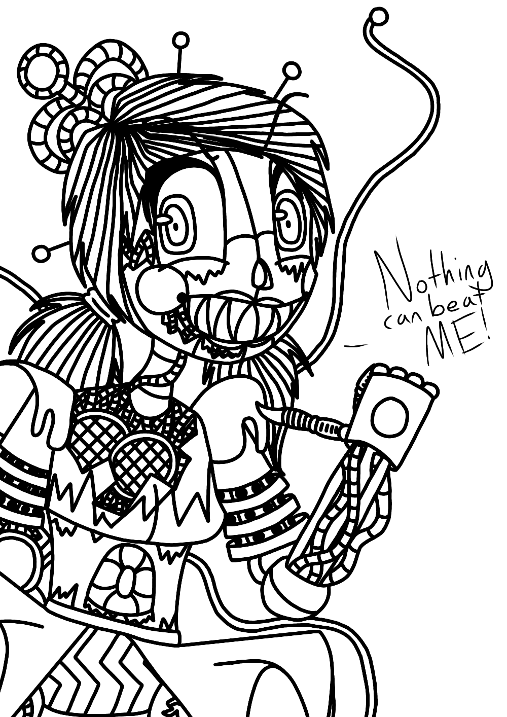 Cuphead styled Scrap Baby coloring page! | Fandom