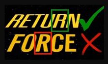 Screenshots of the word "RETURN" from the Return of the Jedi title and "FORCE" from The Force Awakens title, with the R from the former check-marked and the R in the latter X'd, as the font changed between the two films.