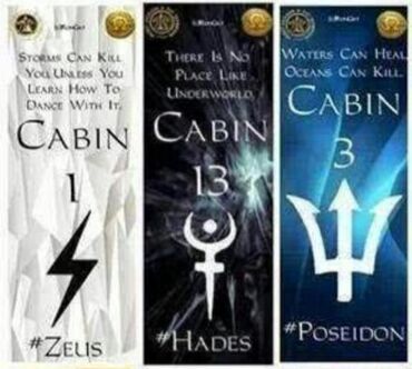 Percy Jackson Camp Half Blood Cabin Bookmarks/instant 