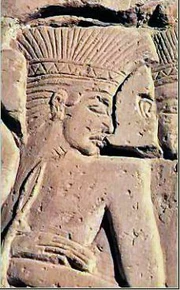 A depiction of a Peleset man