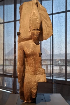 Limestone statue of Sneferu at the