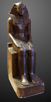 Gabbro statue of Sobekhotep IV at the Louvre Museum, Paris