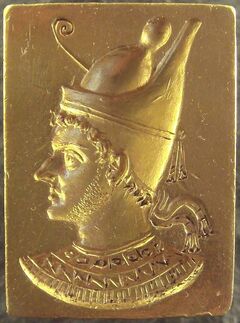 Ring with the engraved portrait of Ptolemy VI wearing the double crown