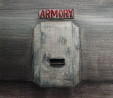 The armory kiosk, Drawn by Piecewise's sister.