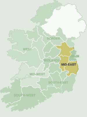 East Of Ireland Map Mid-East Region | Ireland Wiki | Fandom
