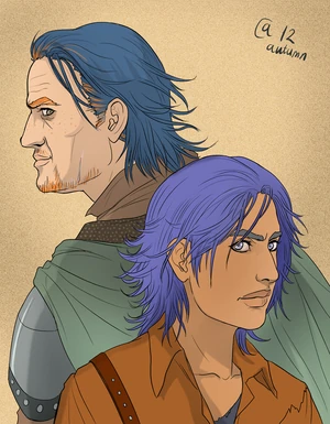 Jon und "sein Sohn" der Junge Greif (©Autumn Sacura)