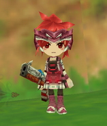 A female Dragon Buster in L15 gear.