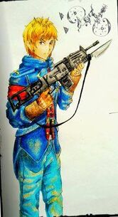 Jonathan con la AK-47 Raven