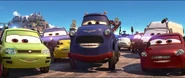 Ivan greeting Lightning McQueen, taking Mater's place and claims to be a McQueen fan so Lemons then can capture him.