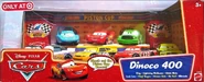 Lanzamiento 2007 con Rayo McQueen, Chick Hicks, Strip Weathers, Billy Oilchanger, Aiken Axler, Todd Marcus y Crusty Rotor.