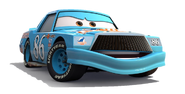 Chick Hicks con su diseño de Dinoco